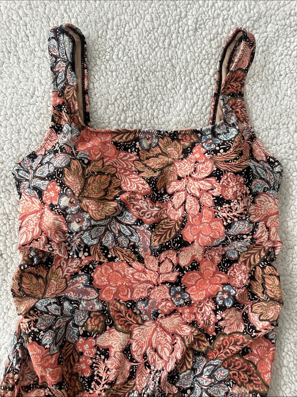 A Pea in the Pod Square Neck One Piece Maternity Swimsuit Floral Size M NWT - Picture 7 of 8